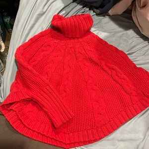 A red litte girl sweater super cute